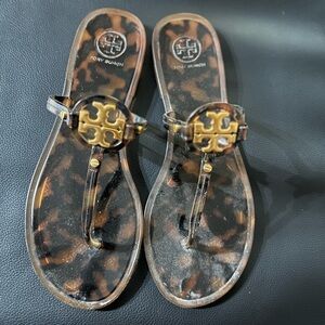 Tory Burch Mini Miller Tortoiseshell Jelly Thong Sandals